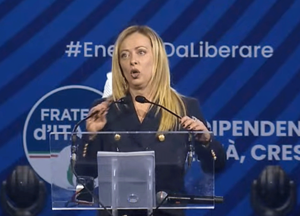 FdI, Meloni parla da premier. IVideo. “Atlantismo sì, dipendenza da Biden” FdI, Meloni parla da premier. IVideo. “Atlantismo sì, dipendenza da Biden”