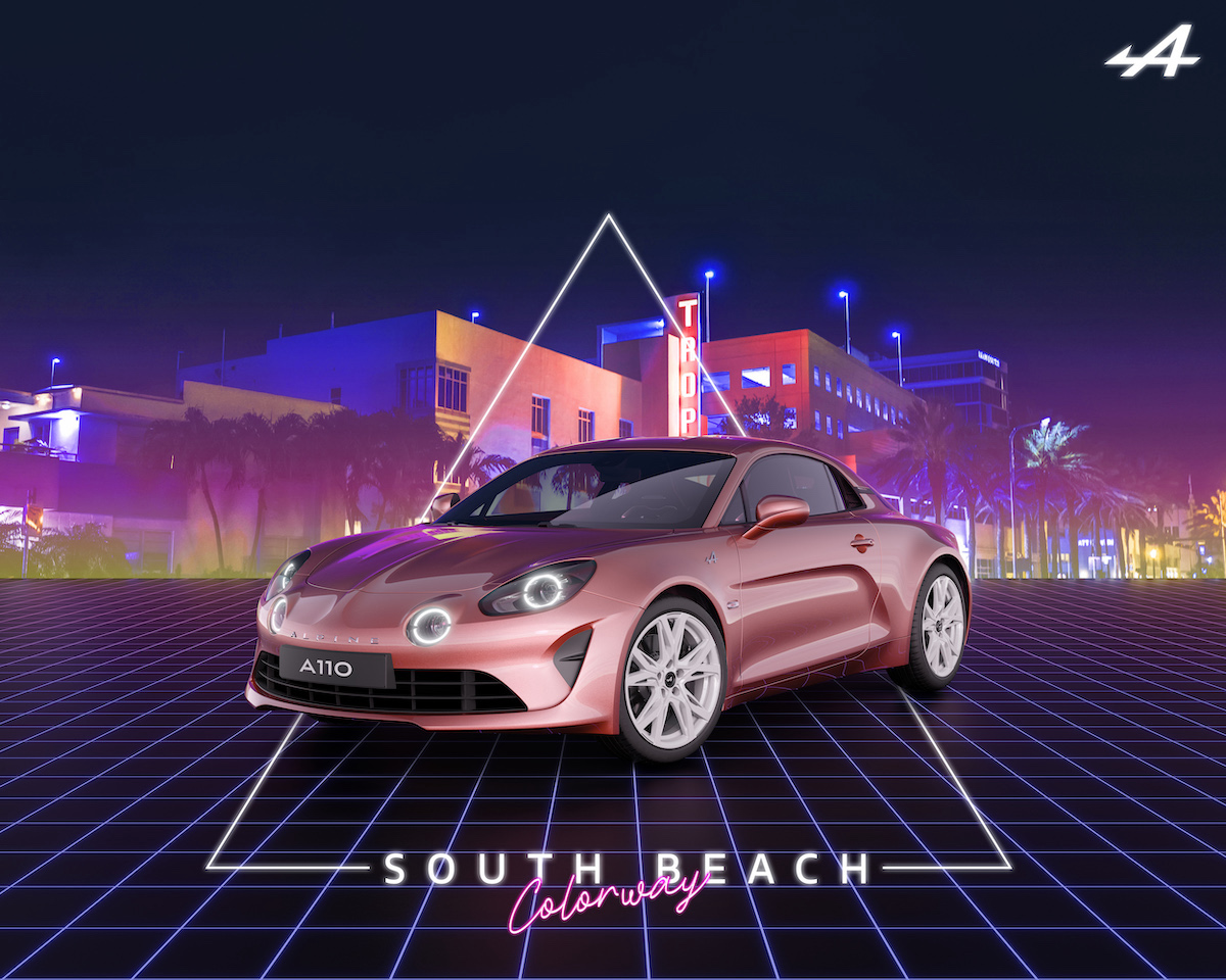 Svelata l’Alpine A110 con i colori di Miami