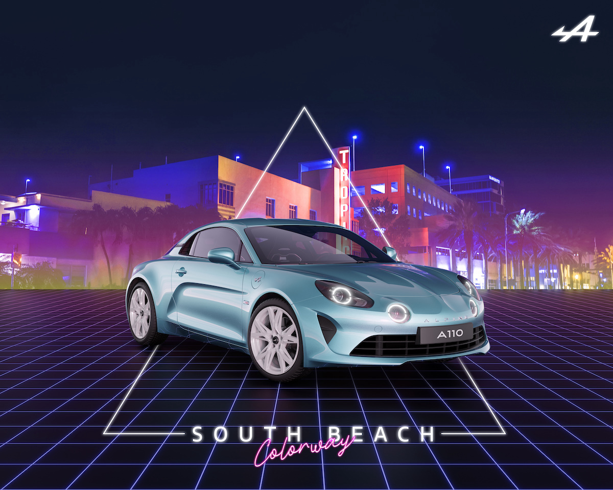 Svelata l’Alpine A110 con i colori di Miami