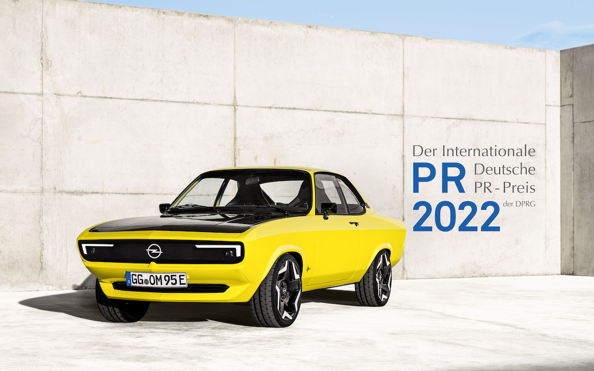 Opel Manta GSe ElektroMOD vince l’Internationale Deutsche PR-Preis 2022 Opel Manta GSe ElektroMOD vince l’Internationale Deutsche PR-Preis 2022