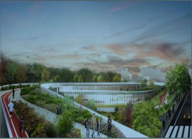 Milano, un parco urbano sopra il nuovo deposito Atm in viale Toscana. FOTO