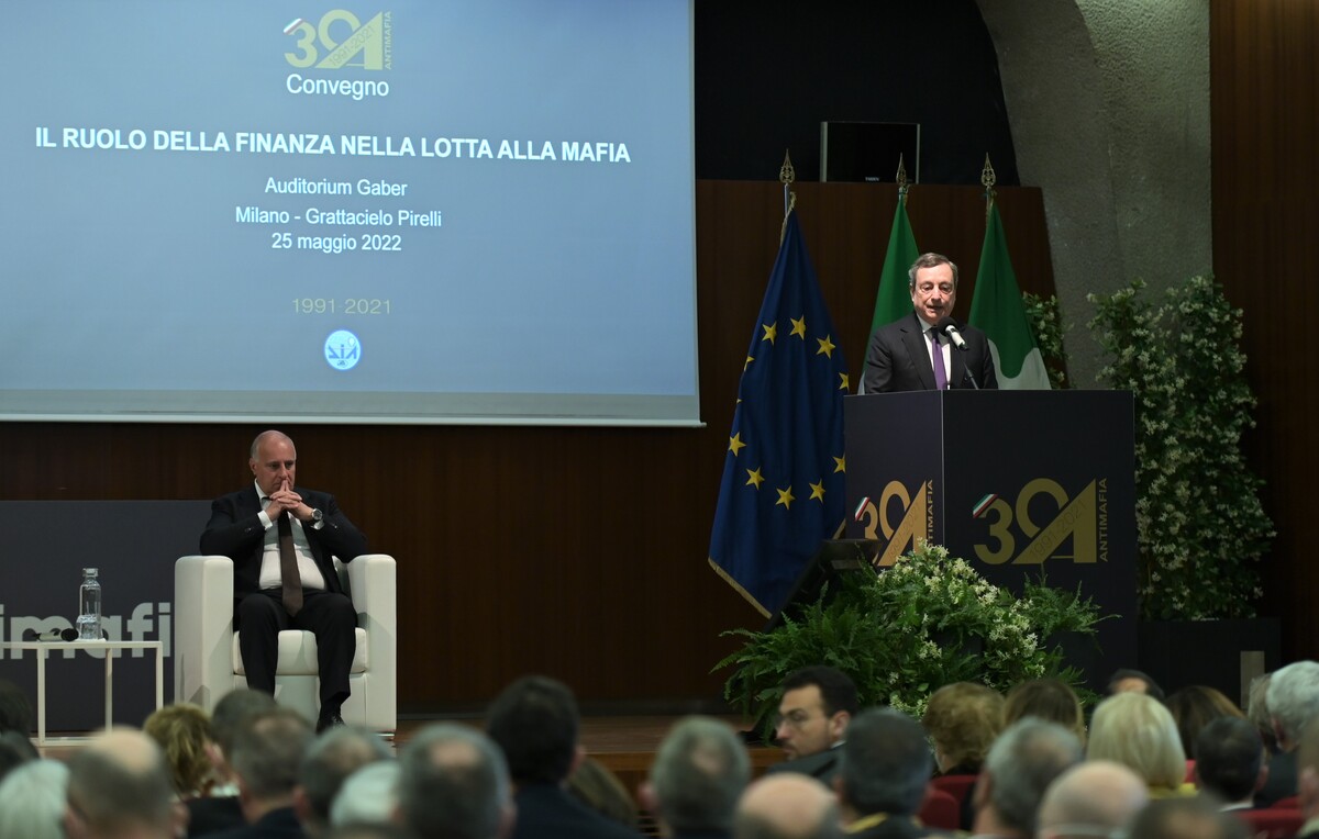 Mario Draghi a Milano per 30° anniversario della Direzione Investigativa Antimafia