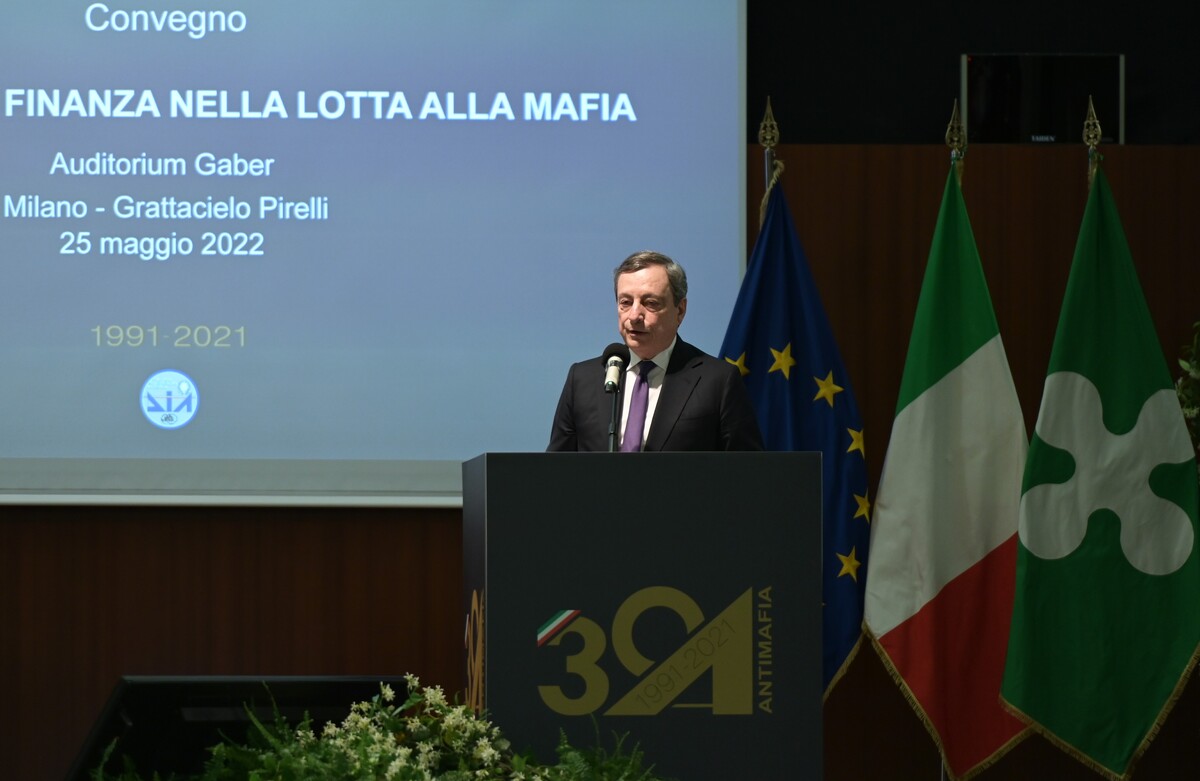 Mario Draghi a Milano per 30° anniversario della Direzione Investigativa Antimafia
