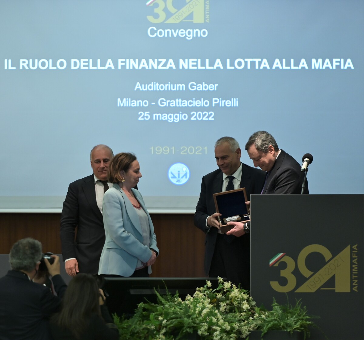 Mario Draghi a Milano per 30° anniversario della Direzione Investigativa Antimafia