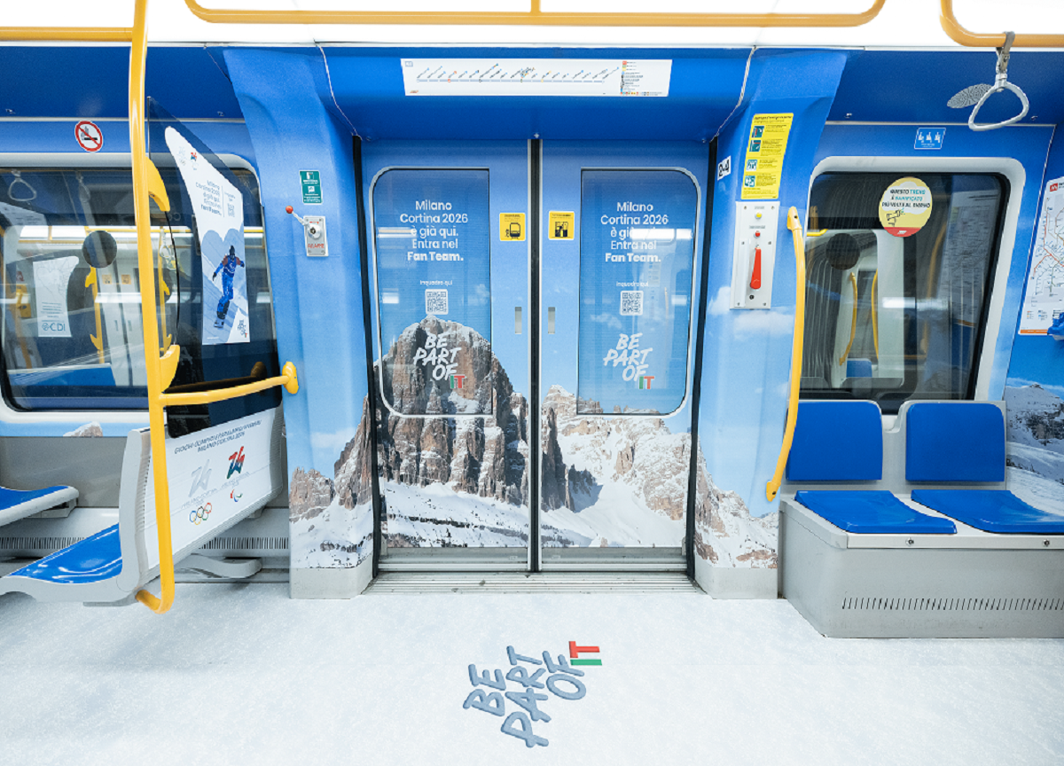 Milano Cortina 2026, l’esperienza immersiva sui vagoni della M5. FOTO