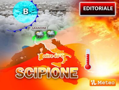 Meteo, grandine e temporali spodestano l’anticiclone Africano Scipione