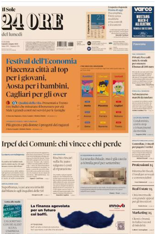 Prime pagine quotidiani 6 giugno 2022: dalla Russia al fisco, tutto fa notizia Prime pagine quotidiani 6 giugno 2022: dalla Russia al fisco, tutto fa notizia