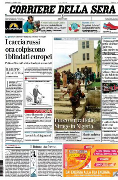 Prime pagine quotidiani 6 giugno 2022: dalla Russia al fisco, tutto fa notizia