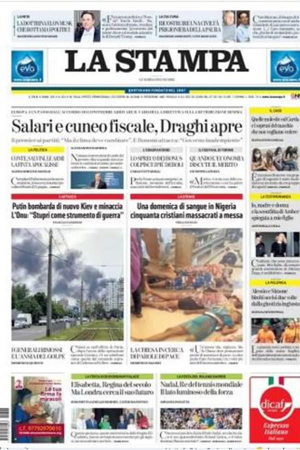 Prime pagine quotidiani 6 giugno 2022: dalla Russia al fisco, tutto fa notizia Prime pagine quotidiani 6 giugno 2022: dalla Russia al fisco, tutto fa notizia