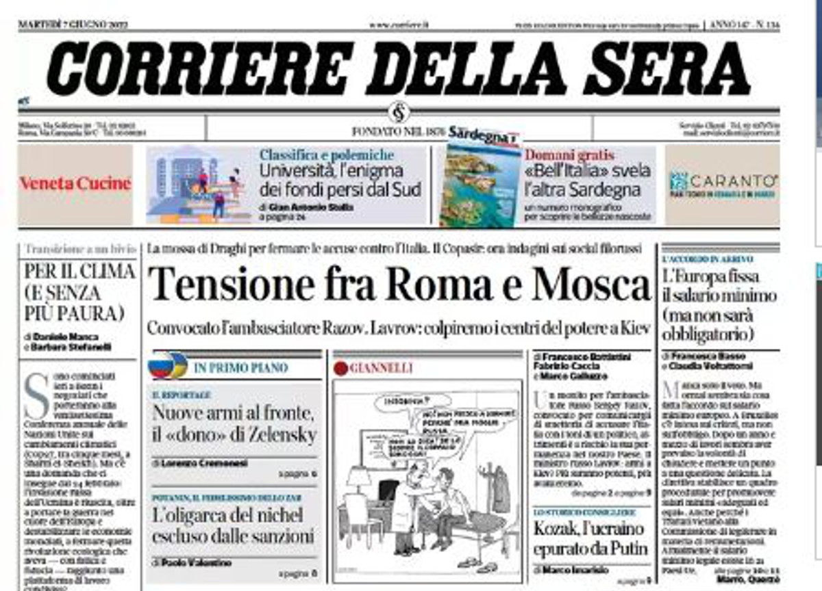 Prime pagine quotidiani 7 giugno 2022: dalla guerra al voto, tutto fa notizia Prime pagine quotidiani 7 giugno 2022: dalla guerra al voto, tutto fa notizia