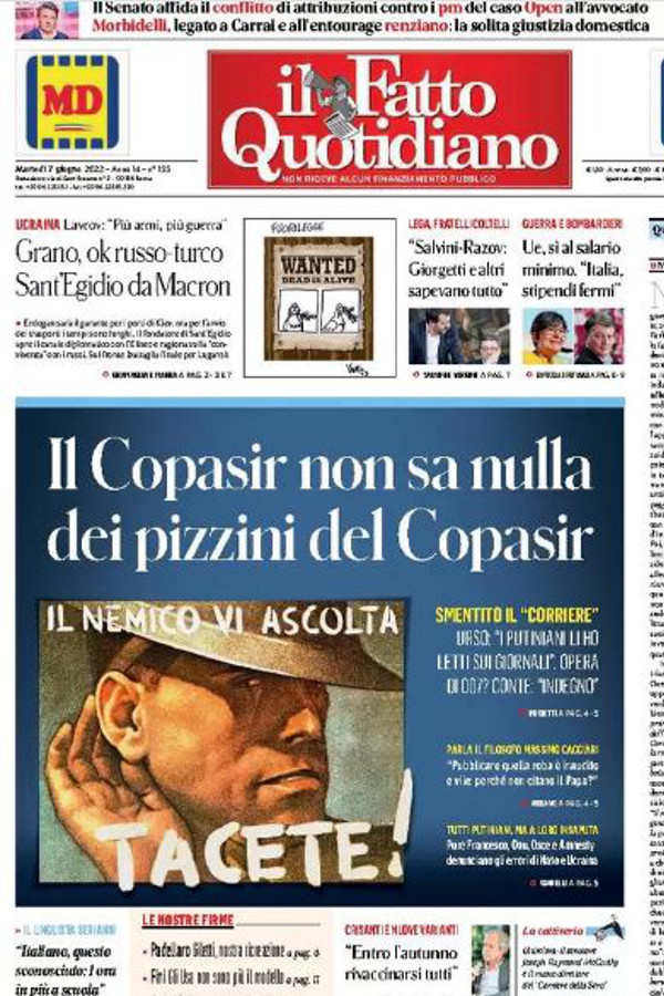 Prime pagine quotidiani 7 giugno 2022: dalla guerra al voto, tutto fa notizia Prime pagine quotidiani 7 giugno 2022: dalla guerra al voto, tutto fa notizia