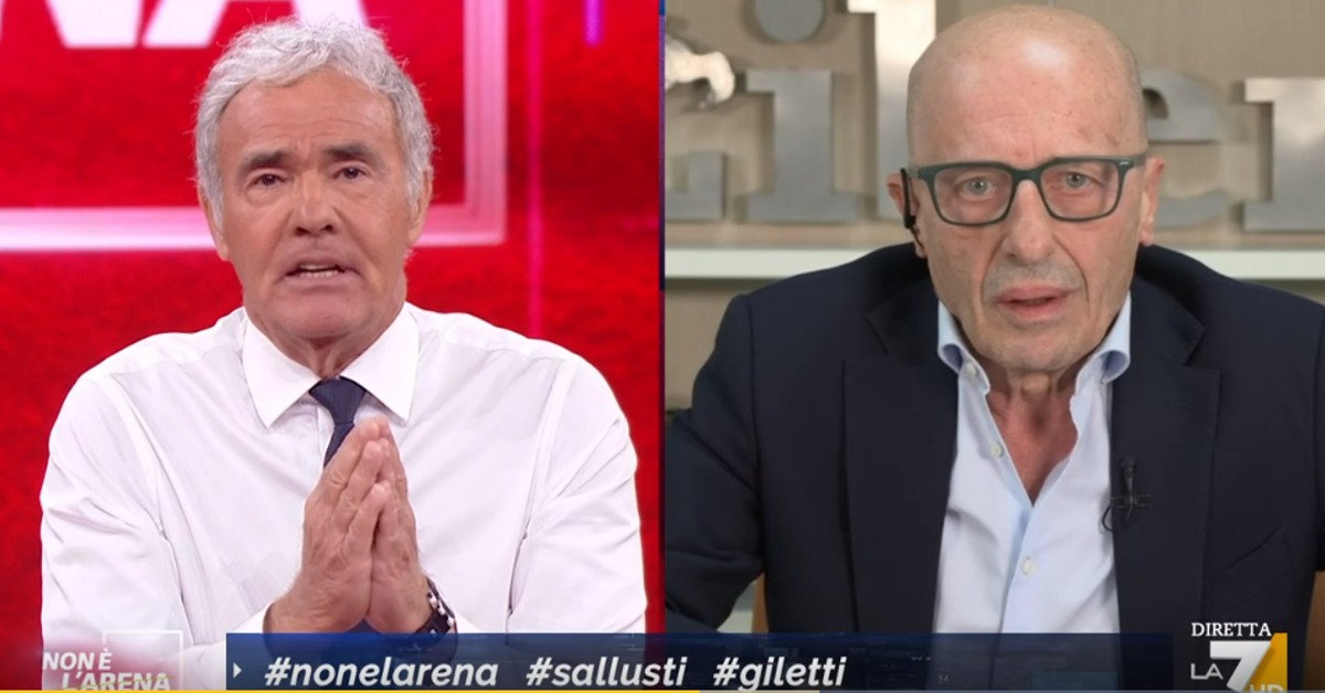 Non è L’Arena, è scontro tra Giletti e Sallusti: “Tu da che parte stai?” Non è L’Arena, è scontro tra Giletti e Sallusti: “Tu da che parte stai?”