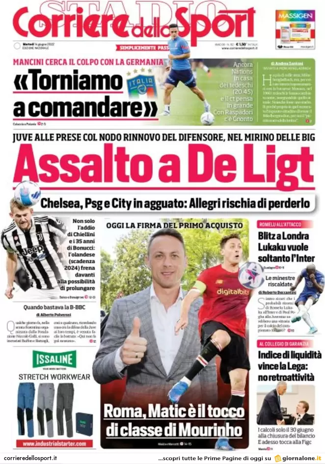 Prime pagine quotidiani sportivi 14 giugno 2022: Dybala vuole solo l’Inter Prime pagine quotidiani sportivi 14 giugno 2022: Dybala vuole solo l’Inter