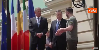 Draghi, Macron e Scholz incontrano il Presidente ucraino Zelensky