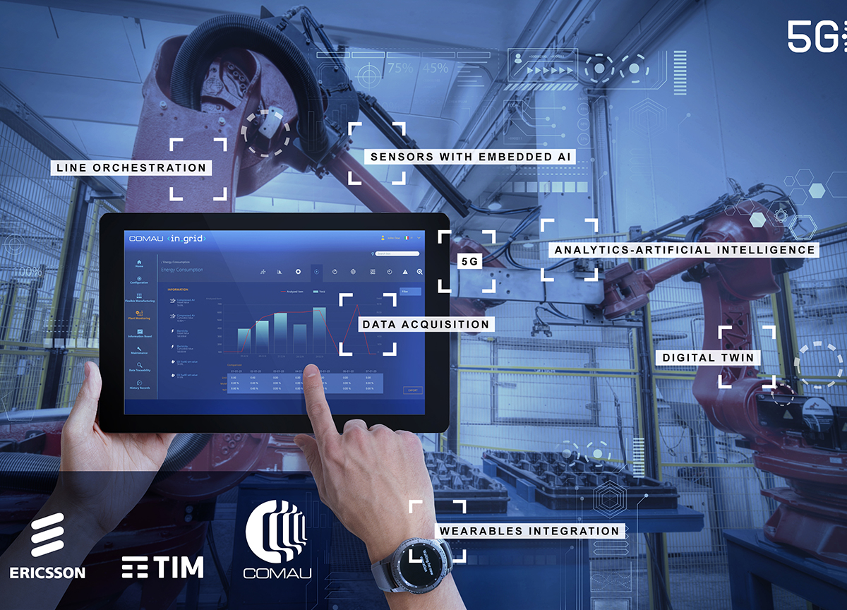 TIM, Ericsson e Comau: sperimentano la “fabbrica del futuro” TIM, Ericsson e Comau: sperimentano la “fabbrica del futuro”