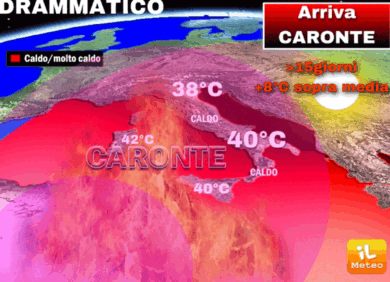 Meteo, Caronte più forte del previsto. 15 giorni con 8 gradi sopra le medie