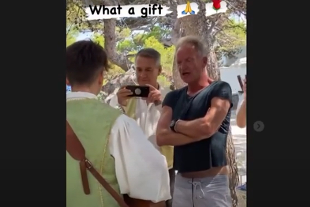 Sting e Trudie preparano le nozze di perla, con i vini de “Il Palagio”