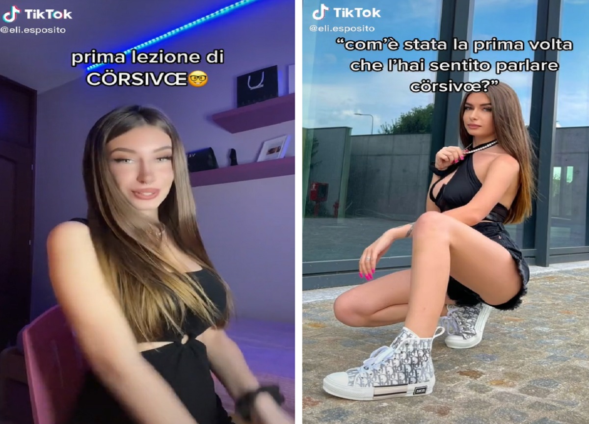 Elisa Esposito, la 19enne milanese “prof di cörsivœ” star di TikTok. VIDEO Elisa Esposito, la 19enne milanese “prof di cörsivœ” star di TikTok. VIDEO