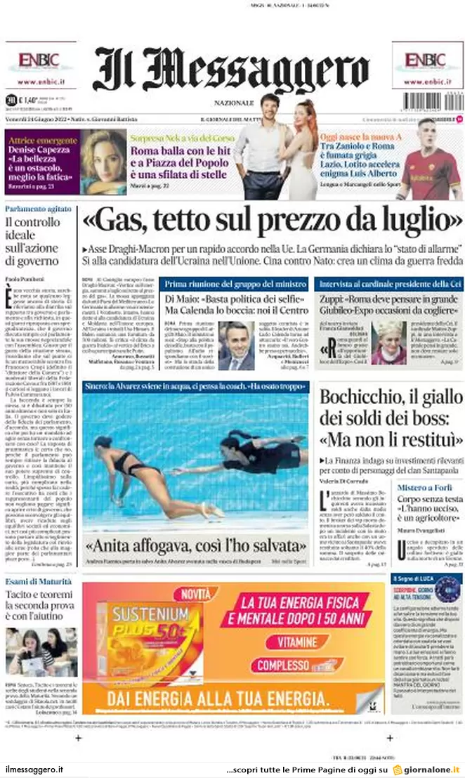 Prime pagine quotidiani 24 giugno 2022: la Ue accoglie l’Ucraina e la siccità Prime pagine quotidiani 24 giugno 2022: la Ue accoglie l’Ucraina e la siccità