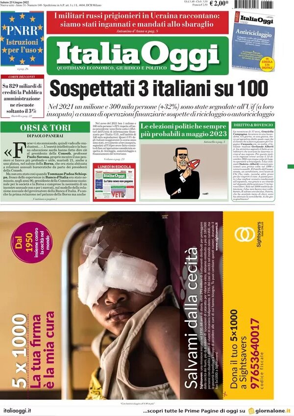 Prime pagine quotidiani economici 26 giugno 2022: Cuneo Fiscale, tutti d’accordo sul taglio