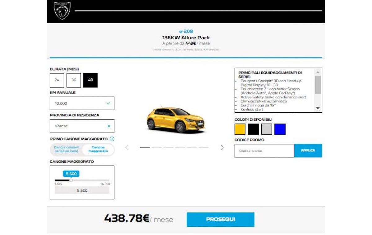 Peugeot lancia “Click and Drive” Peugeot lancia “Click and Drive”