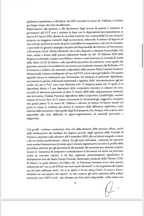 Trivulzio, il giudice: “Indagate”. Respinta l’archiviazione richiesta dal pm