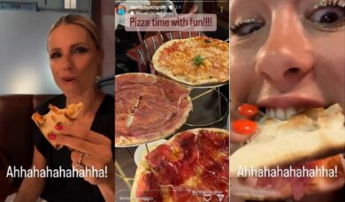 Michelle Hunziker e la figlia in difesa della pizza di Briatore: “Una goduria”