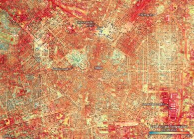 Il caldo estremo di Milano nella foto scattata dallo spazio