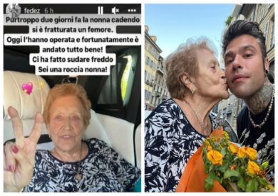 Incidente per la nonna di Fedez. Il rapper: “Ci hai fatto sudare freddo”