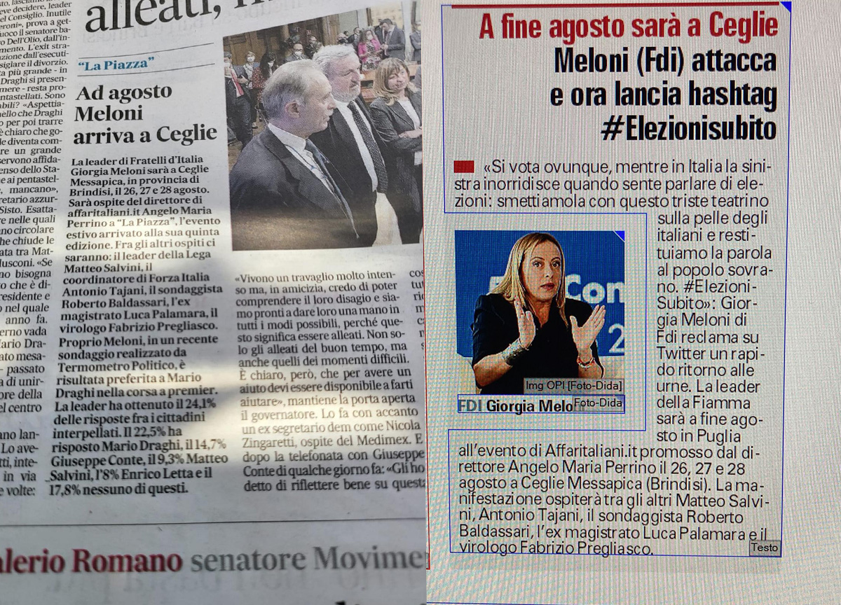 Galleria foto 'La Piazza di Affari sveglia la Puglia: Giorgia Meloni ospite fa ancora notizia' - foto 1