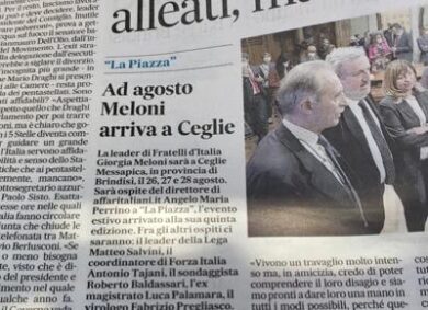 La Piazza di Affari sveglia la Puglia: Giorgia Meloni ospite fa ancora notizia