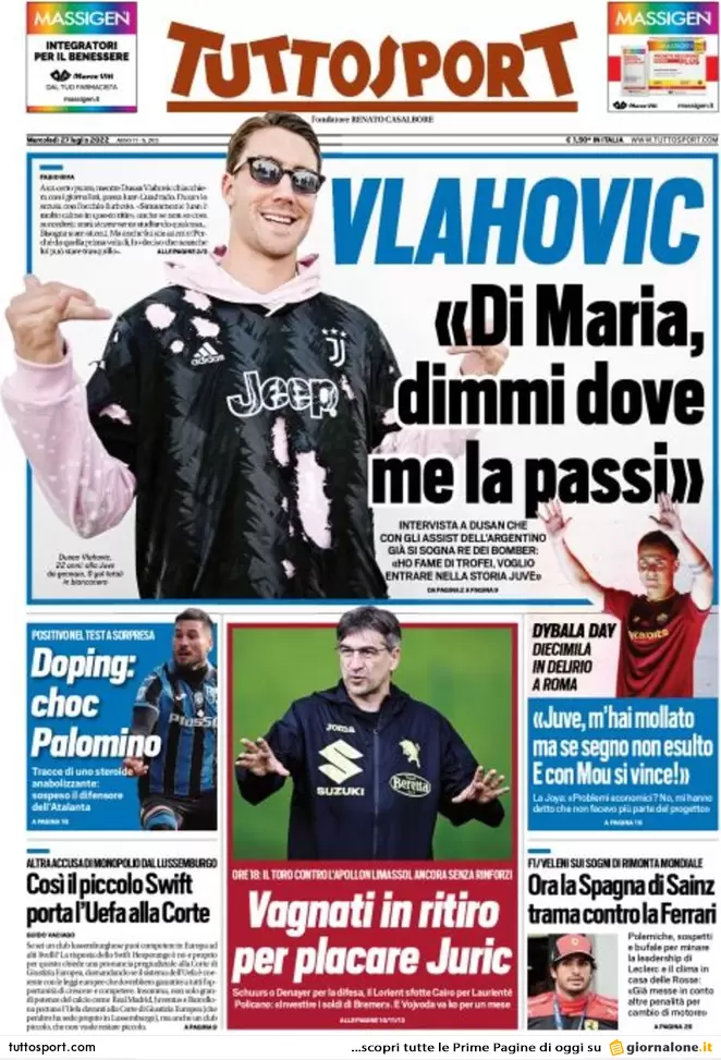 Prime pagine giornali 27 luglio 2022. Coalizioni in cerca d’autore (e premier) Prime pagine giornali 27 luglio 2022. Coalizioni in cerca d’autore (e premier)