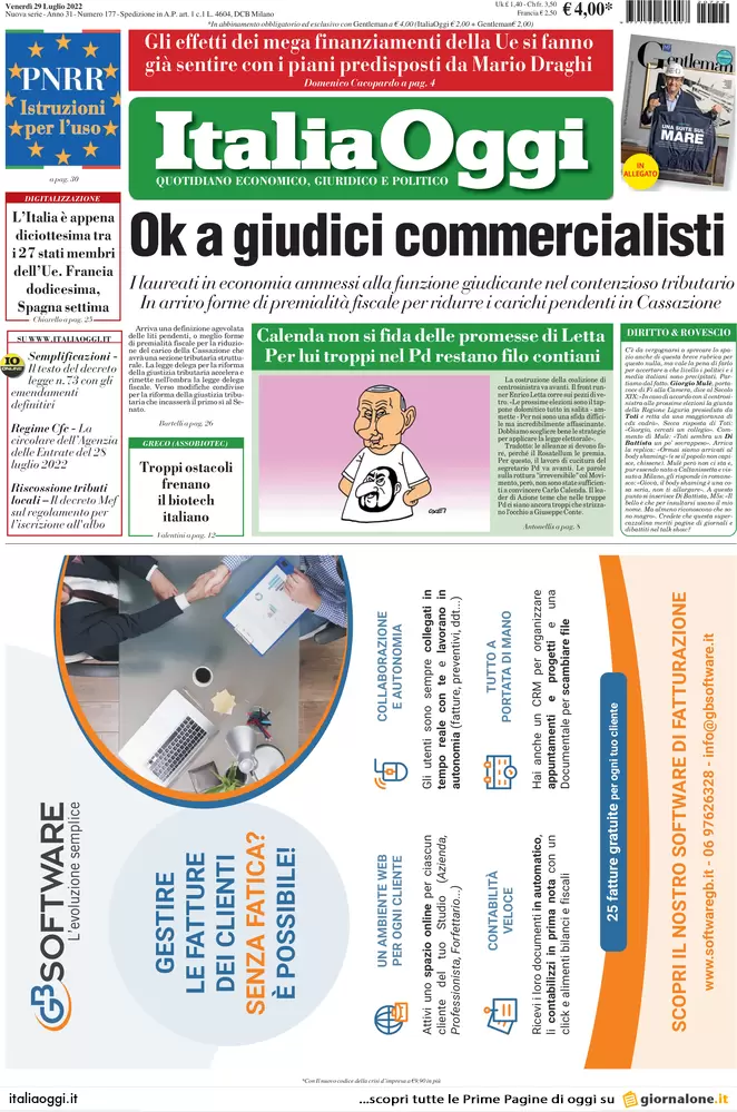 Prime pagine giornali economici 29 luglio. Recessione Usa e austerity tedesca Prime pagine giornali economici 29 luglio. Recessione Usa e austerity tedesca