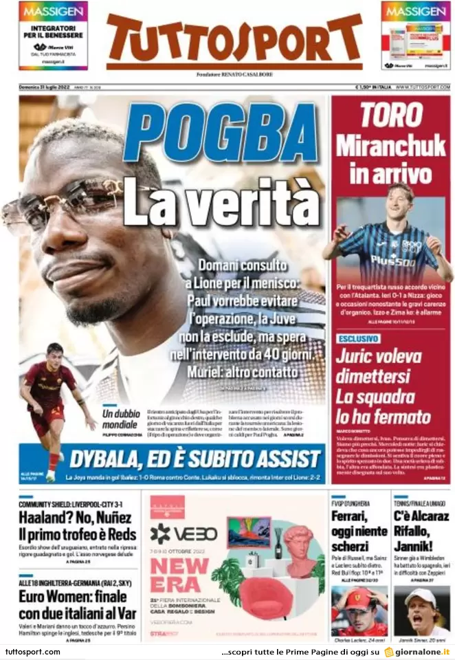 Prime pagine giornali 31 luglio 2022. 50 collegi decisivi e odio nelle Marche