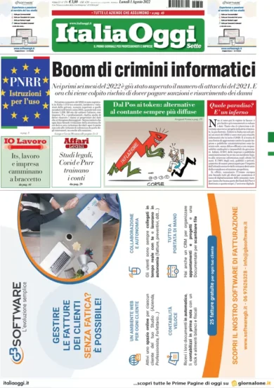 Prime pagine giornali economici 1 agosto. Bonus edilizi, cessioni più libere