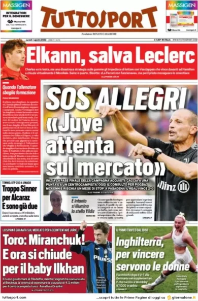 Prime pagine dei giornali 1 agosto 2022. Letta-Calenda, alleanza in bilico