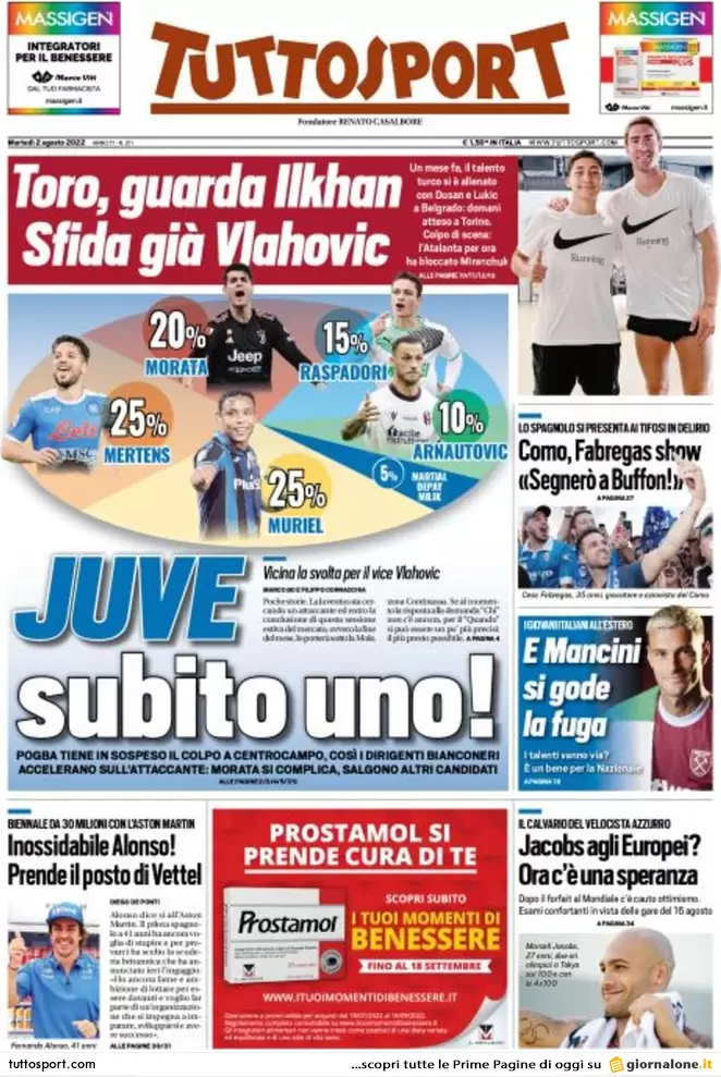 Prime pagine dei giornali 2 agosto 2022. Letta si fa bullizzare da Calenda Prime pagine dei giornali 2 agosto 2022. Letta si fa bullizzare da Calenda