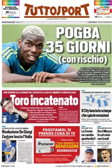 Prime pagine giornali 3 agosto 2022. Letta e Calenda: fuga per la sconfitta