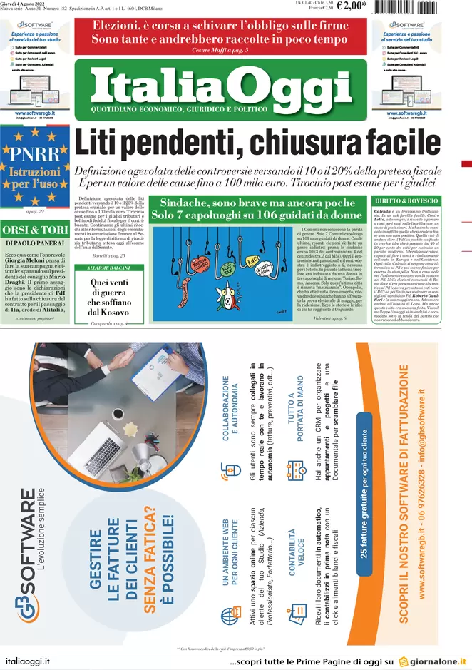 Prime pagine giornali economici 4 agosto. Borsa, il delisting vale già 47 mld Prime pagine giornali economici 4 agosto. Borsa, il delisting vale già 47 mld