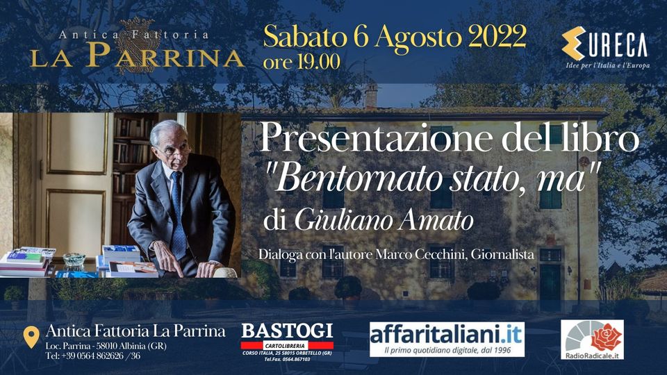 Giuliano Amato presenta il suo libro “Bentornato stato, ma” – LO STREAMING Giuliano Amato presenta il suo libro “Bentornato stato, ma” – LO STREAMING