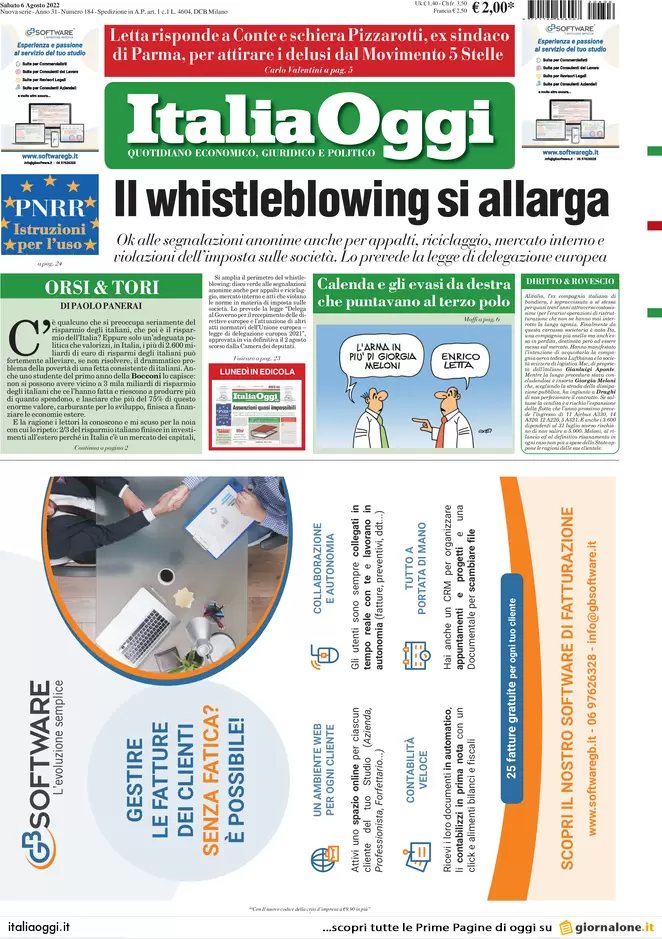 Prime pagine giornali economici 6 agosto. Corsa superbonus, terremoto Mps