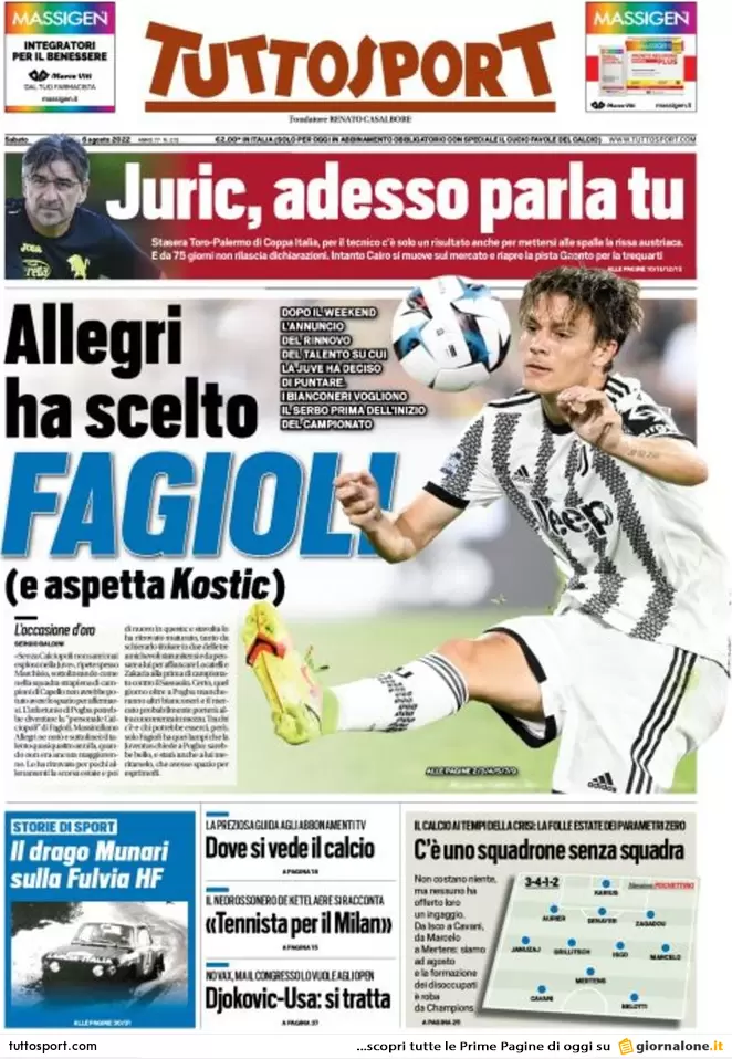 Prime pagine giornali 6 agosto 2022. Pd pesca a Confindustria ma Calenda frena