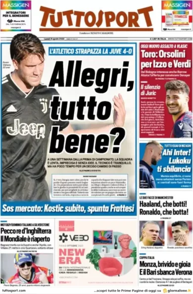 Prime pagine giornali 8 agosto 2022. Letta: “Calenda? Un regalo alla destra”