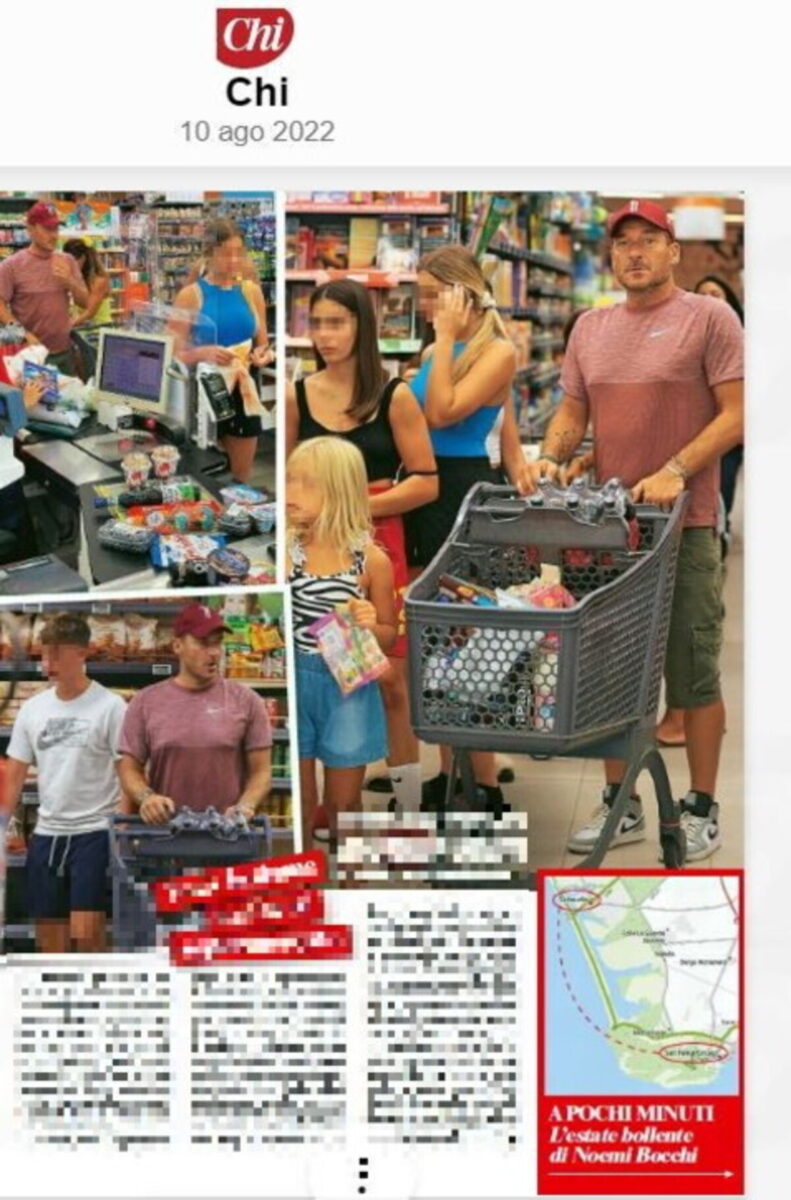 Francesco Totti-Noemi Bocchi “bollenti” al mare, vacanze romane per la coppia
