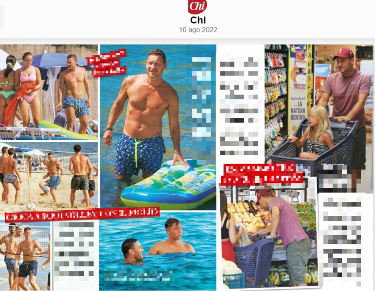 Francesco Totti-Noemi Bocchi “bollenti” al mare, vacanze romane per la coppia