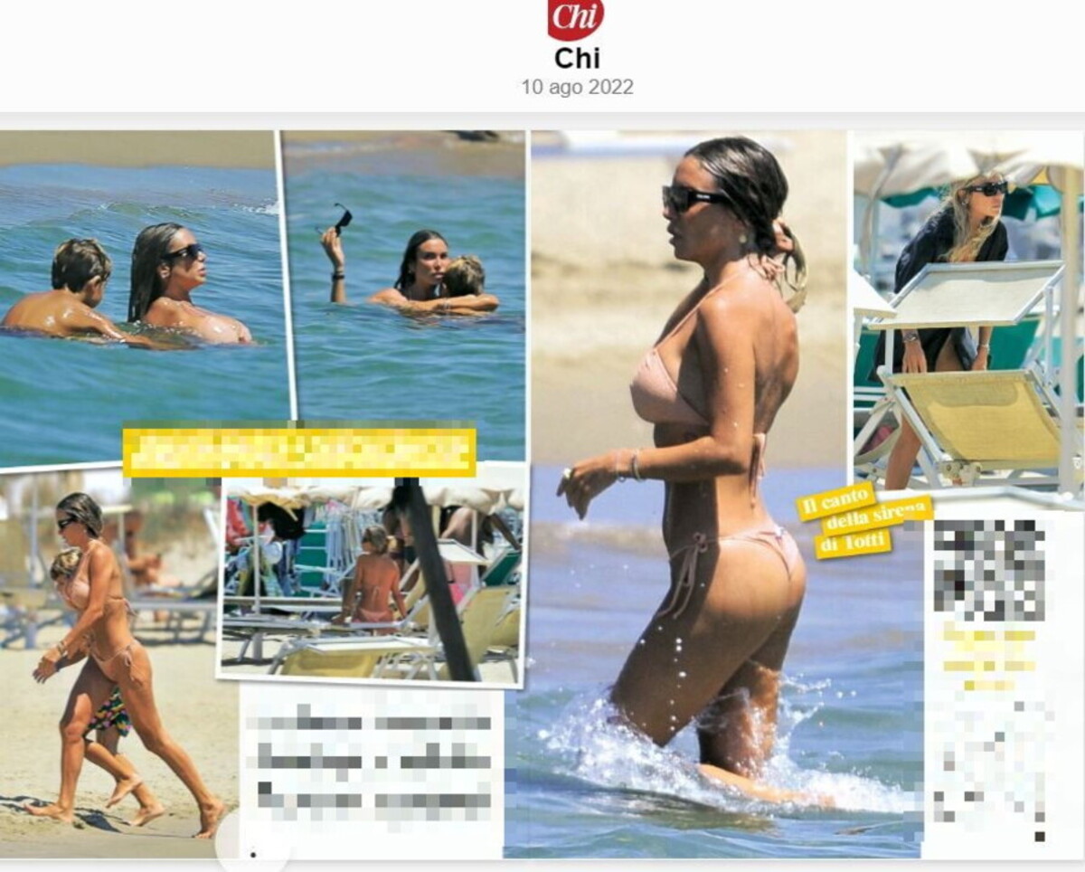 Francesco Totti-Noemi Bocchi “bollenti” al mare, vacanze romane per la coppia