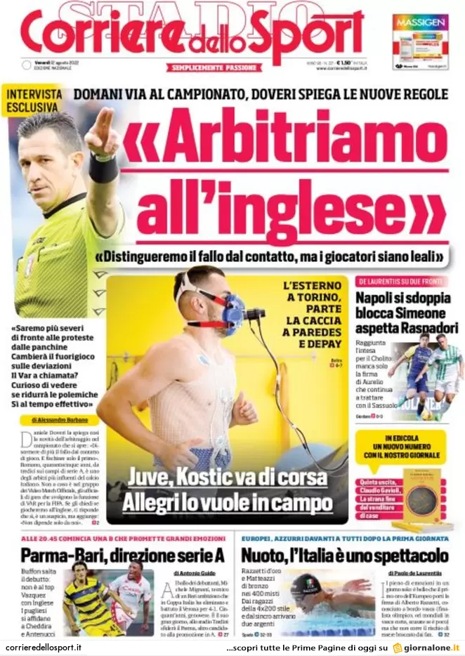 Prime pagine giornali 12 agosto 2022. Elezioni, gli impresentabili nelle liste