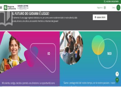 Regione Lombardia, online il nuovo sito interamente dedicato ai giovani