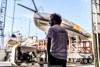 Pirelli: varata a Genova la nuova barca di Ambrogio Beccaria.