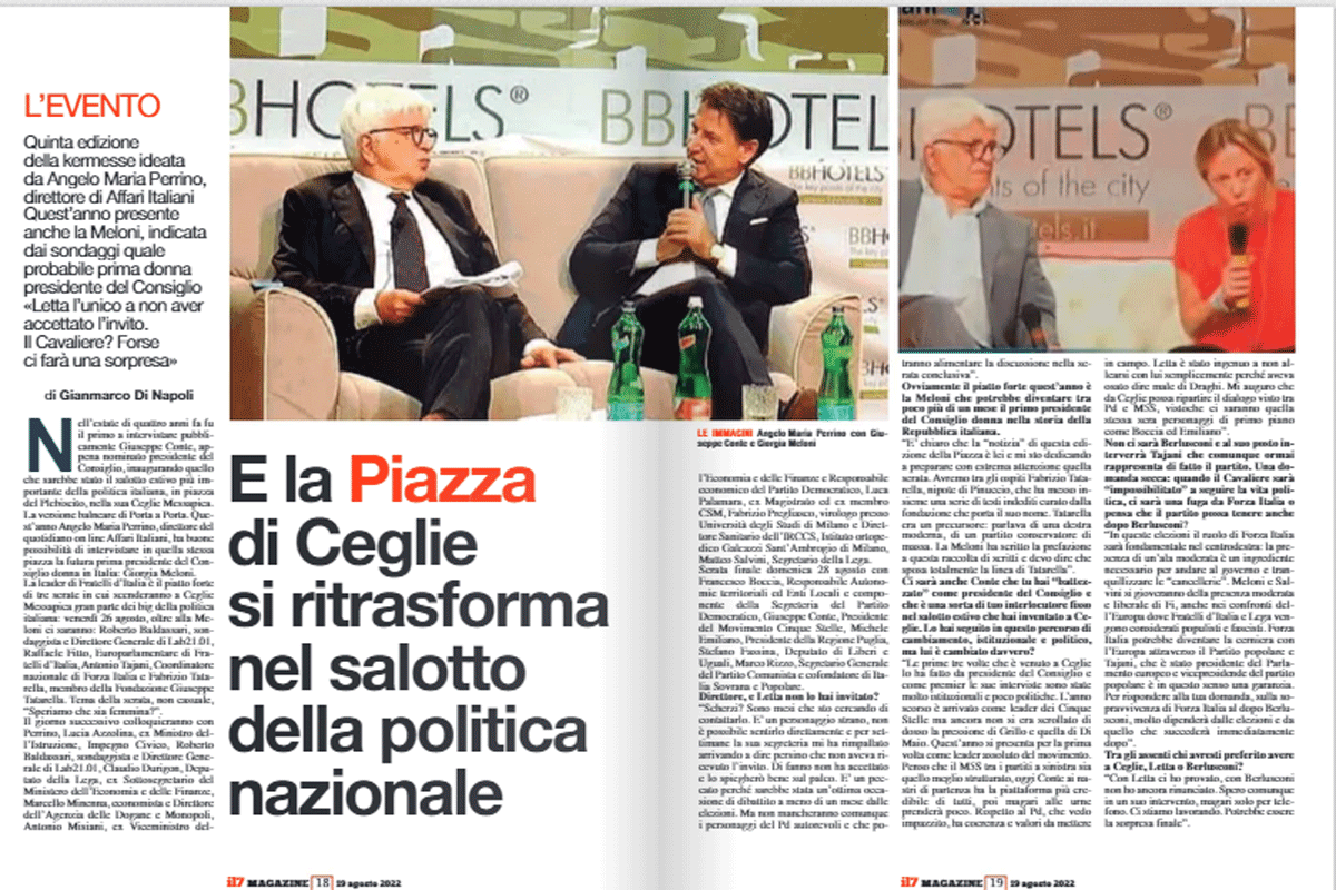 Galleria foto 'La Piazza anche su il7 Magazine. L’evento di Affari scalda la politica' - foto 1